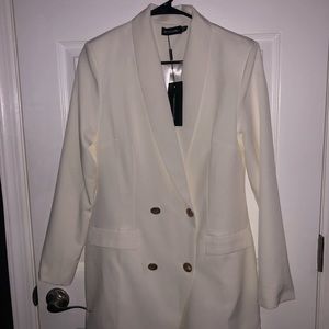 Pretty Little Thing - White Blazer Dress NWT
